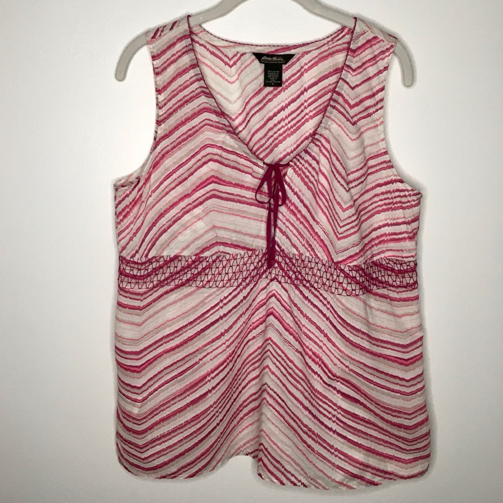 Eddie Bauer 100% Cotton Voile Flowy Tank